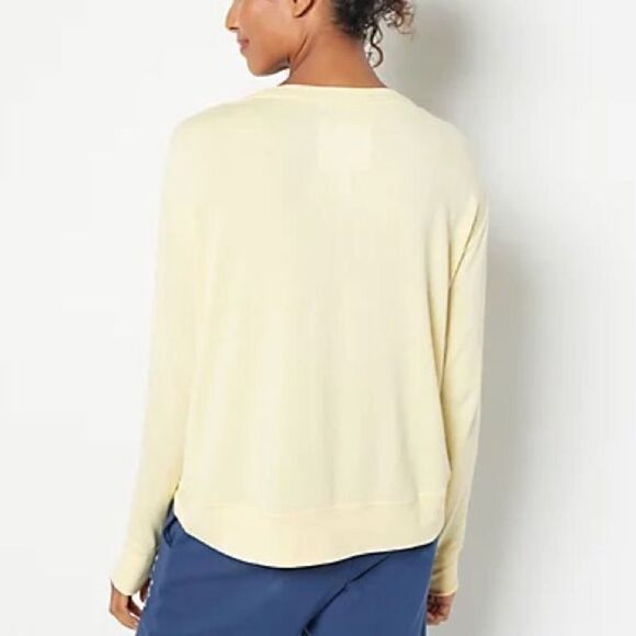 Peace Love World Brushed French Terry V-Neck Top - Picture 2 of 4